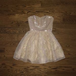 Betsey Johnson Nude Sequin Dress
